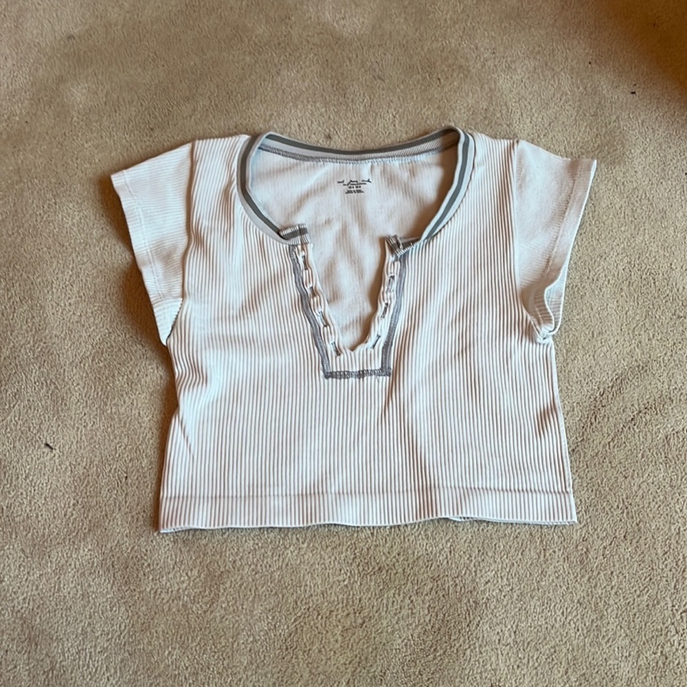 Urban outfitters seemless white crop top